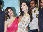 Elli AvrRam and Shweta Rohira at Salman's Diwali party