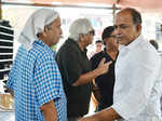 Ashutosh Gowariker, Aziz Mirza and Ashoke Pandit attend the prayer meet