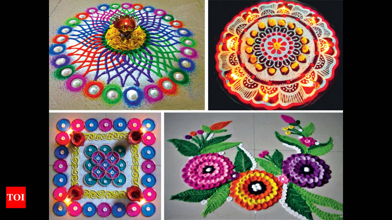 Unique Muggulu Design with Dots | Simple Rangoli Design | Easy Colour Kolam  | Rainbow Rangoli | Unique Muggulu Design with Dots | Simple Rangoli Design  | Easy Colour Kolam | By Rainbow RangoliFacebook