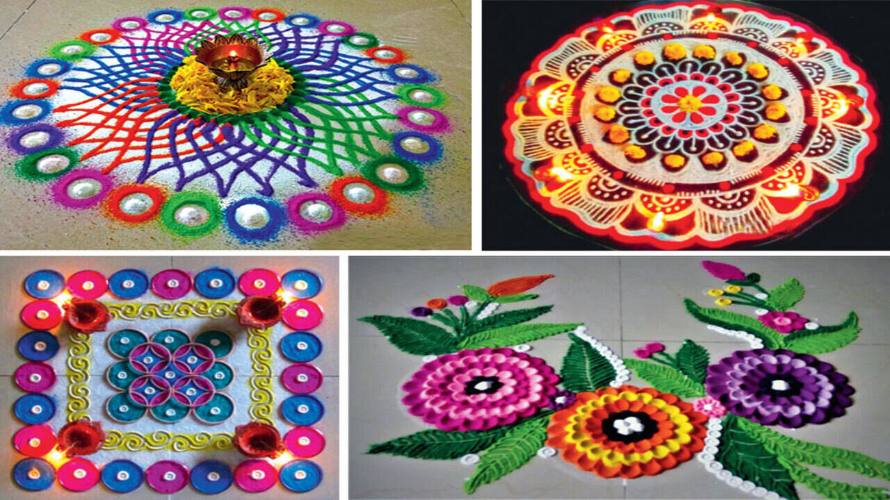 These clever rangoli hacks will save the day this Diwali | Hyderabad News -  Times of India