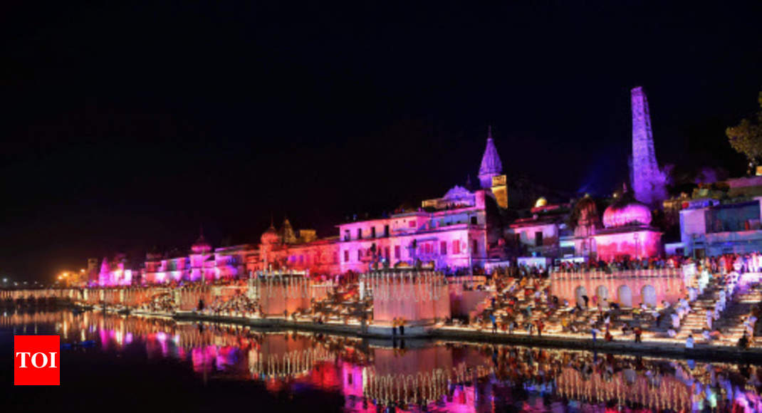 yogi in ayodhya: With grand Diwali show, BJP puts Ayodhya on front ...