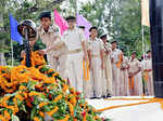​ Police persons paying tribute to martyrs