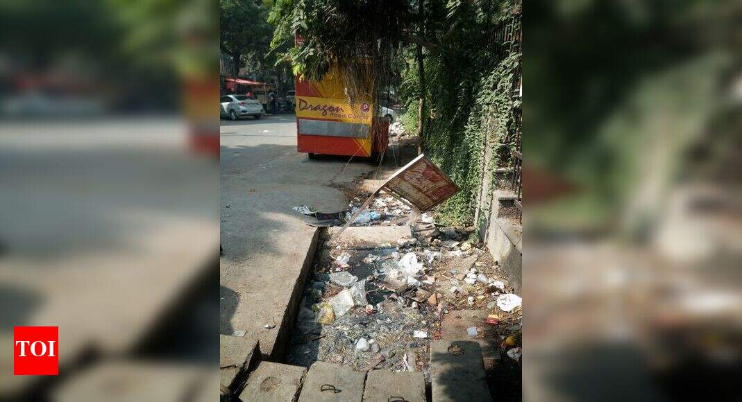 Choked drains at Madhu Vihar, IP Extension Times of India