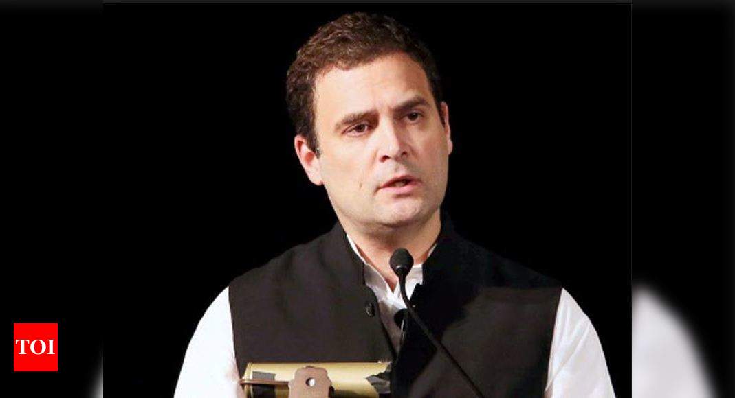 Rahul Gandhi May Take Charge As Congress Chief On October 30 India News Times Of India 