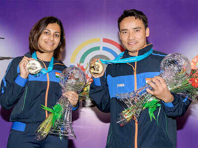 Jitu Rai, Heena Sidhu win gold in air pistol mixed team event