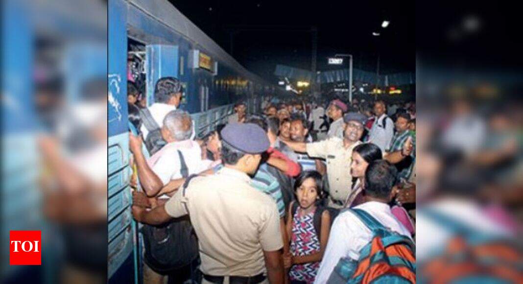 Passengers Struggle For Foot Space On Trains Jamshedpur News Times of India