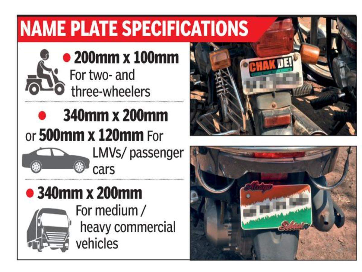 Illegal Number Plates On The Rise In Twin Cities, Cops Crack Down | Hubballi News - Times Of India