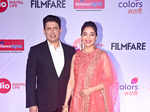 Madhuri Dixit walks the red carpet at 62nd Jio Filmfare Awards (Marathi)