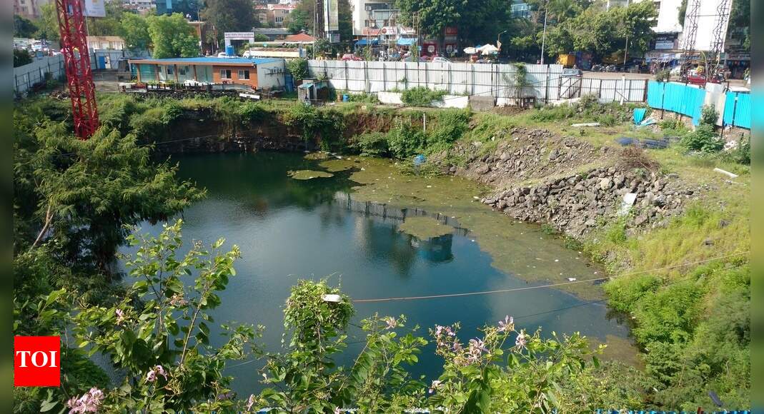 Water logging in abandoned construction site - Times of India