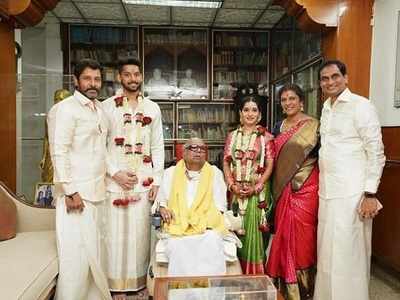 Vikram’s daughter Akshita gets married to great-grandson of politician M. Karunanidhi
