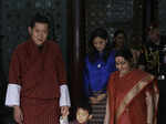 Sushma Swaraj receives Bhutanese King Jigme Khesar Namgyal Wangchuck