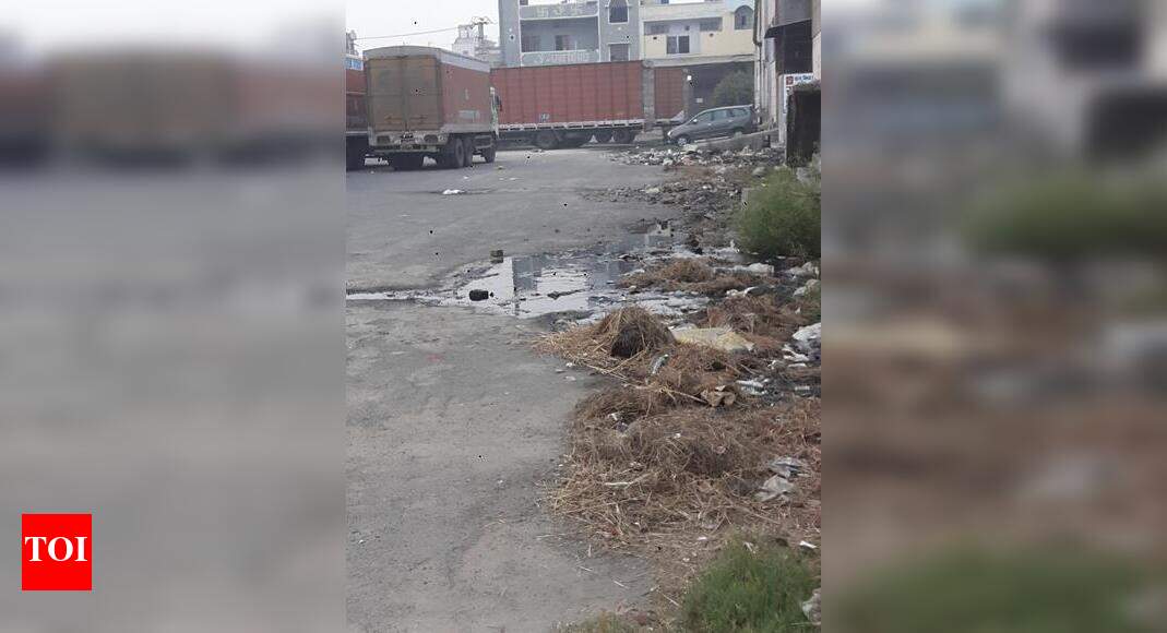 Over flowing sewer at Bawana Industrial Area Times of India