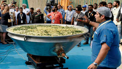 India enters Guinness World Records with over 918kg khichdi dish