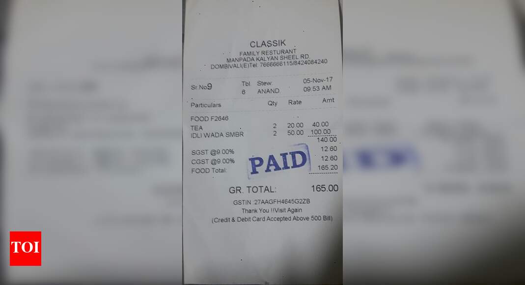 illegal GST charge by hotel Times of India