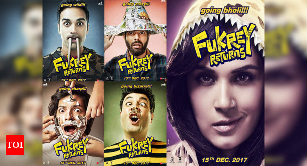‘fukrey Returns New Posters Ali Fazal Richa Chadha