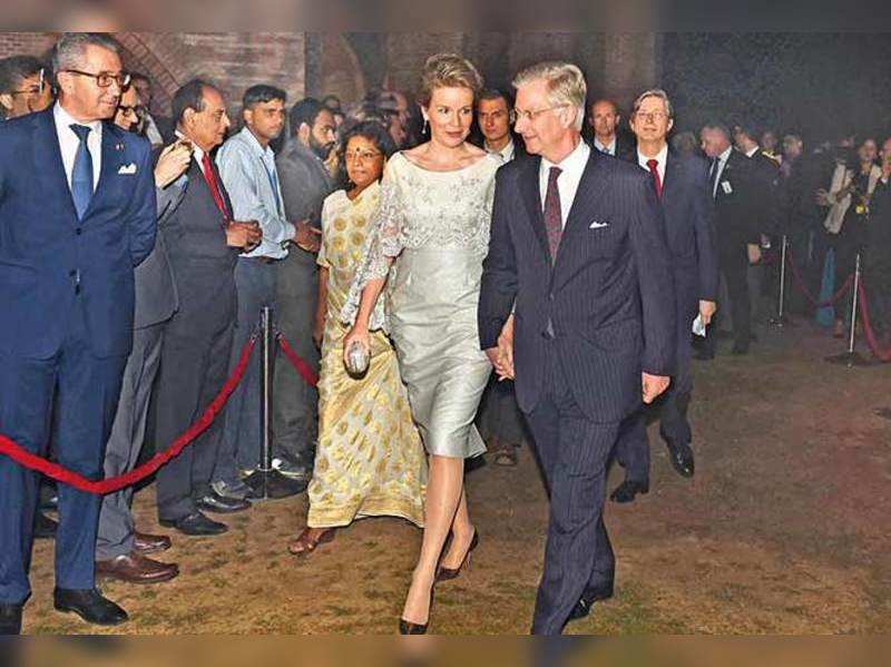 <p>A ROYAL ENTRY: Raka Singh, Queen Mathilde and King Philippe (BCCL/ Ranjit Kumar)</p><p><span class="redactor-invisible-space"><br></span></p>