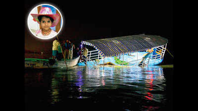 Six-year old Ongole girl hung on to the grills of the capsized boat after her grandparents drowned