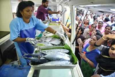 fish mobile thiruvananthapuram van mart chemical offers fresh compound inaugurated newly secretariat monday inside