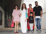 Shilpa Shetty, Raj Kundra, Shamita Shetty, Sunanda Shetty and Viaan Raj Kundra