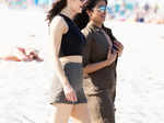 Priyanka walks on beach