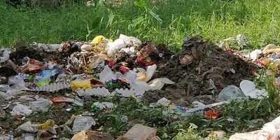 Pond turned into Garbage VAT - Times of India