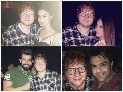 Ed Sheeran's India Tour: Mouni Roy, Mahhi Vij, Jay Bhanushali, Nakuul Mehta and Maniesh Paul party hard with the international star