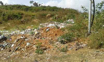 Plastic and building material being dumped
