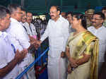 Venkaiah Naidu exchanging pleasantries with corporation councilors