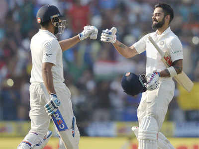 Nagpur Test: Kohli double, Rohit ton pummel Sri Lanka