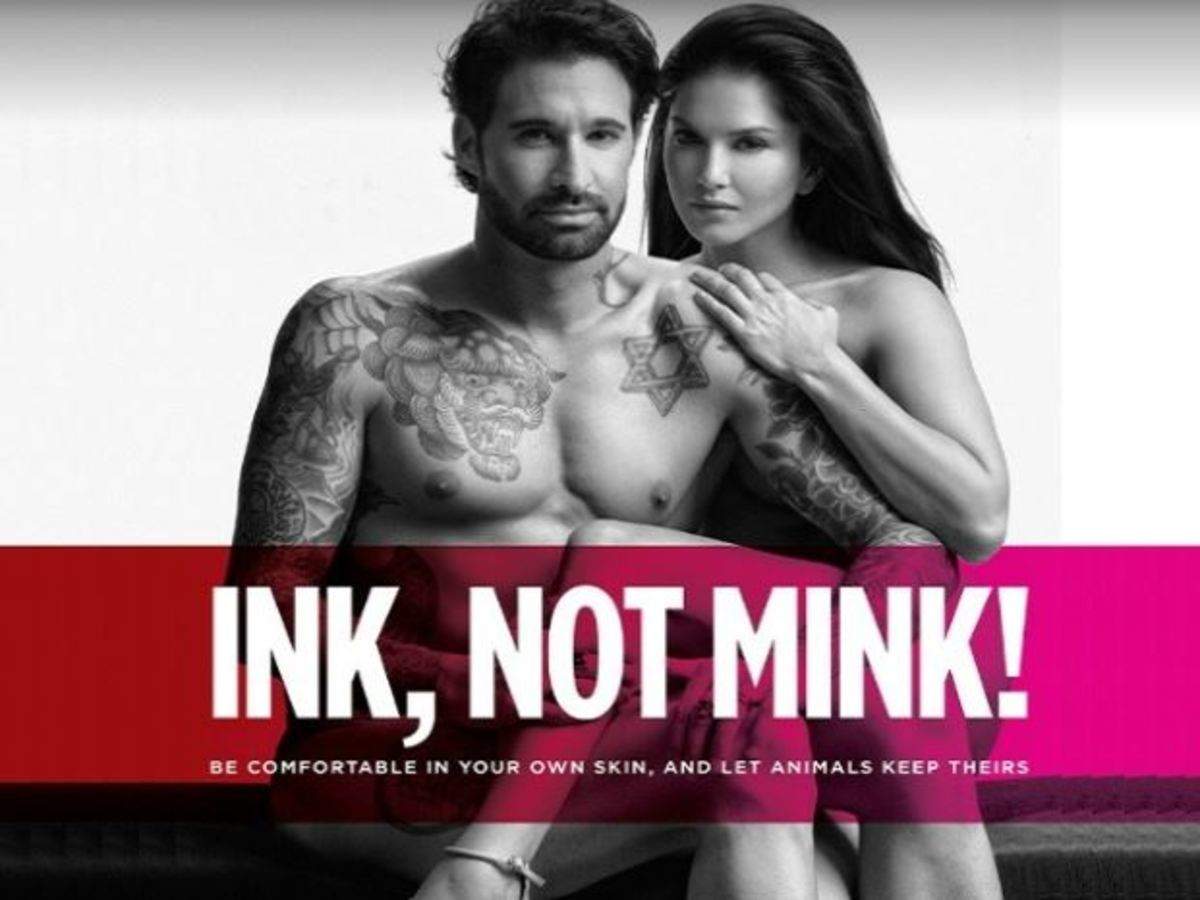 Watch Sunny Leone and Daniel Weber bare it all for PETA!