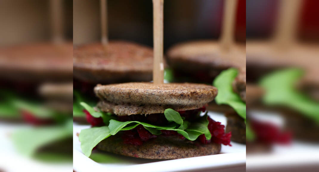 Buckwheat Blinis Sandwich Recipe: How to Make Buckwheat Blinis Sandwich Recipe | Homemade Buckwheat 