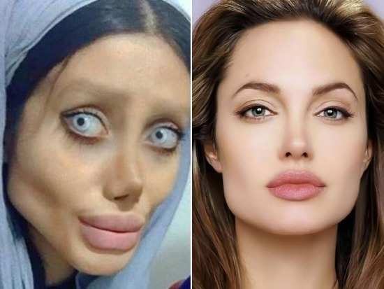 Iranian woman Angelina fan: Hardcore fan of Angelina Jolie goes through ...