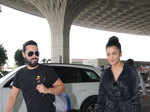 Shruti Haasan and Michael Corsale at airport