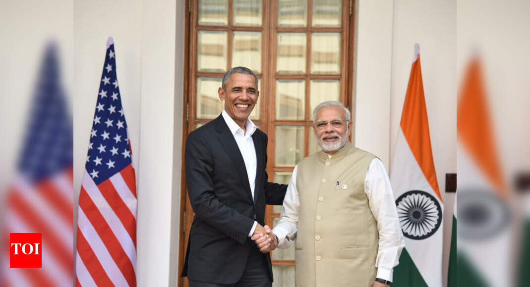 Obama meets PM Modi in Delhi | India News - Times of India