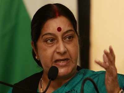 Swaraj makes stopover at Tehran on return from Russia