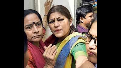 'No politics' cry greets Roopa Ganguly at closed school