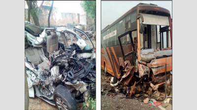 Delhi, Ghaziabad bizmen killed in road accident on Agra-Lucknow expressway