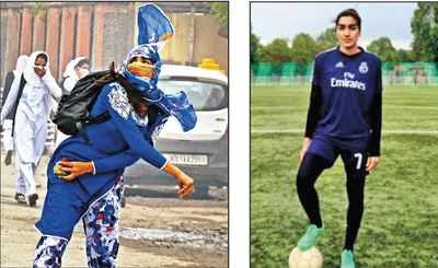 Stone-pelting Kashmiri girl scores a goal for women's football