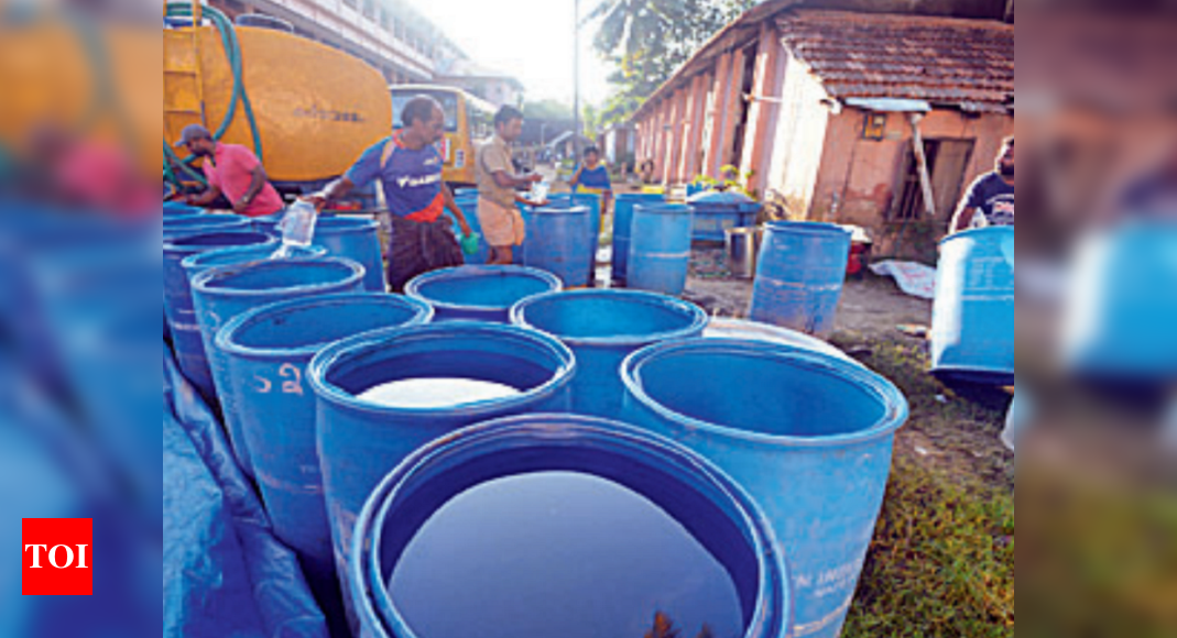 Drinking water shortage hits coastal areas Kochi News Times India