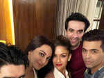 Manish Malhotra clicks a selfie with Sonakshi Sinha, Natasha Poonawala, Punit Malhotra and Karan Johar