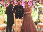 Bhuvneshwar Kumar and Nupur Nagar at their wedding reception