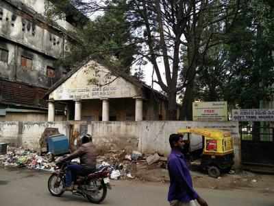 garbage dump in front of a govt school