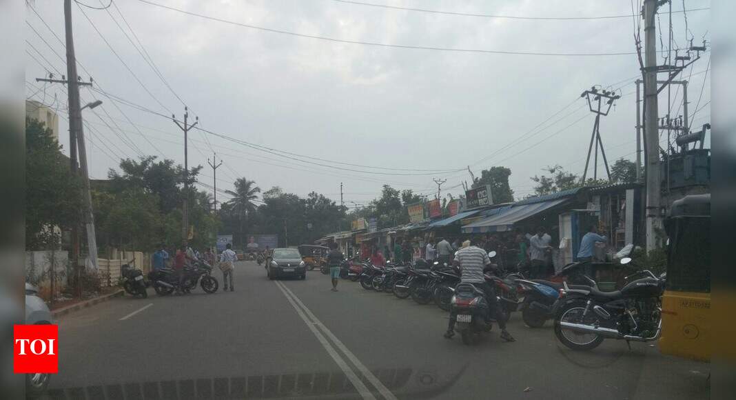 Road block - Times of India