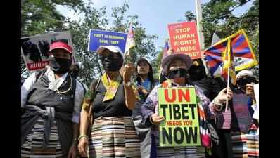 Tibetans take out protest rally in Mysuru