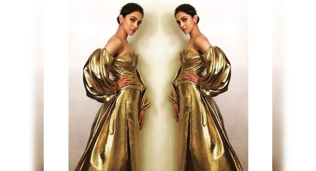 deepika padukone golden dress tidbits from the interview: "those really are my fondest memories of  beauty: having my mother dress me up. she's my starting point and  inspiration for everything I do in beauty and fashion"