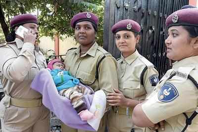 Motherhood does not deter home guard from poll duty