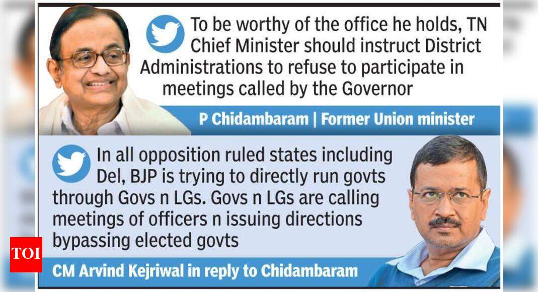 PC hits out at Tamil Nadu governor, finds CM’s backing | Delhi News ...