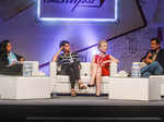 Vaishnavi Chandrashekhar with Angela Saini, Sandra Navidi and Sujit Saraf