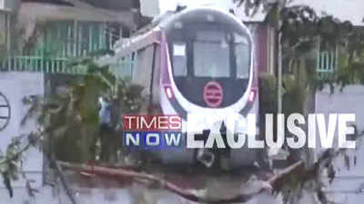 Mishap on Delhi Metro's new route, train rams into wall during trial run
