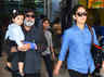 Misha Kapoor spotted with grandfather Pankaj Kapoor and mum Mira Rajput at the airport